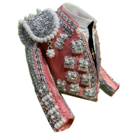 CHAQUETILLA TORERO MINI SALMÓN Y PLATA