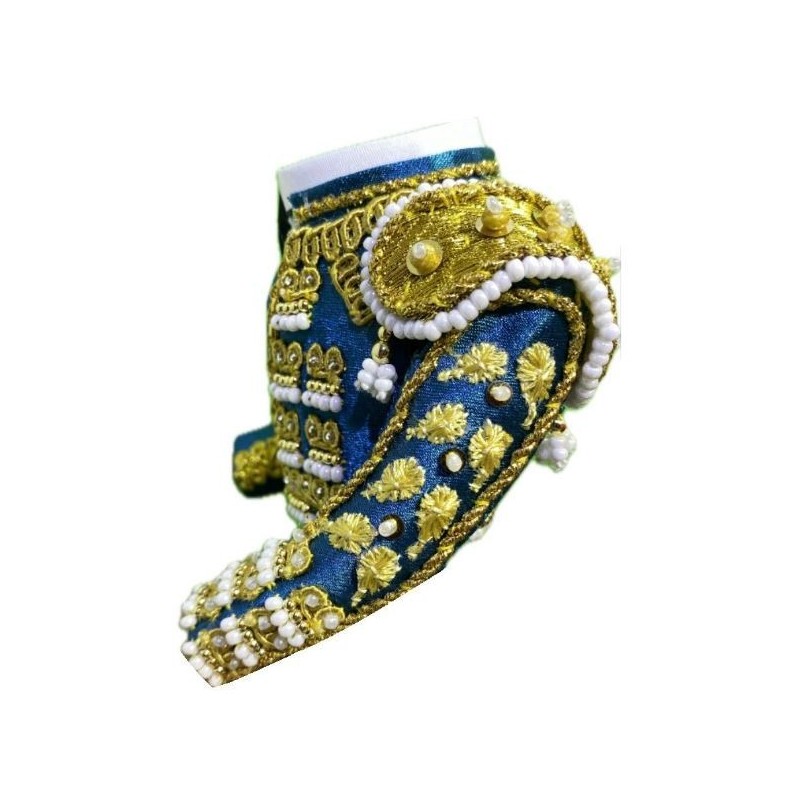CHAQUETILLA TORERO MINI AZUL AZAFATA Y ORO