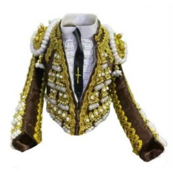 CHAQUETILLA TORERO MINI TABACO Y ORO