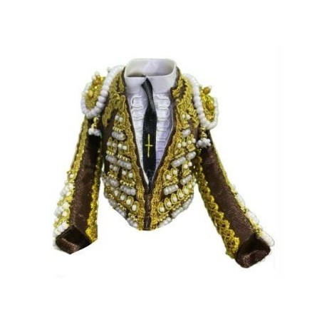 CHAQUETILLA TORERO MINI TABACO Y ORO