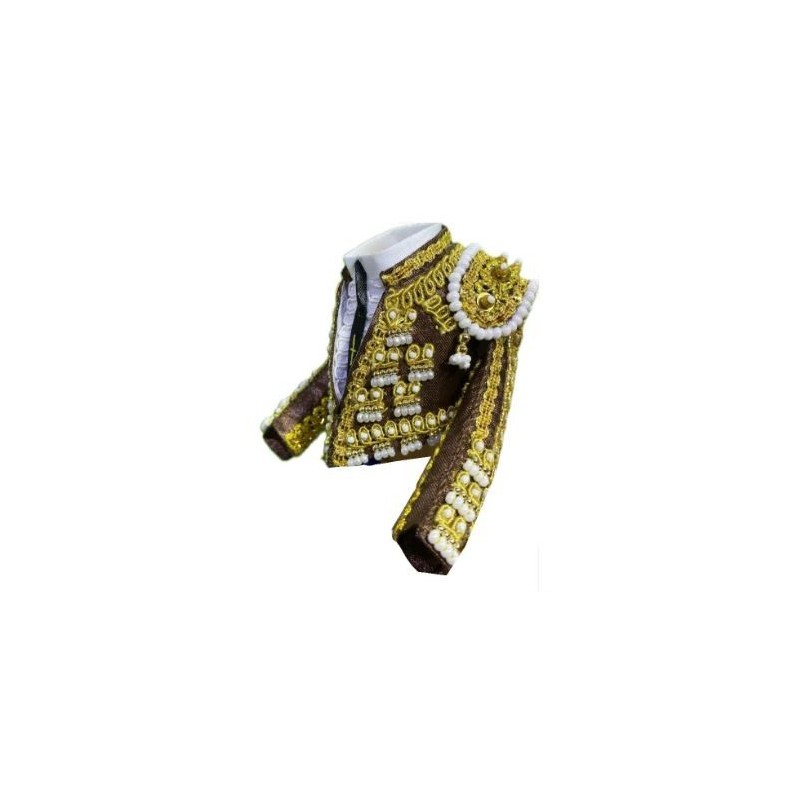 CHAQUETILLA TORERO MINI TABACO Y ORO