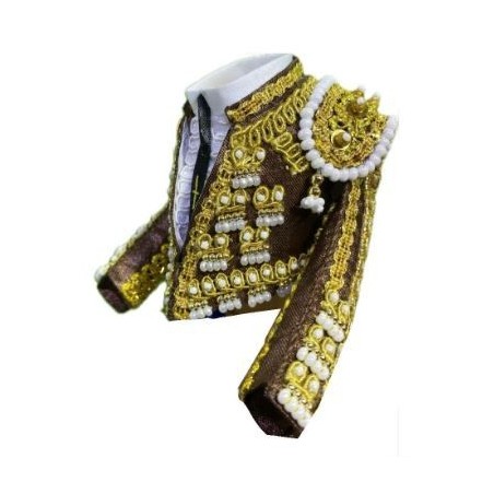 CHAQUETILLA TORERO MINI TABACO Y ORO