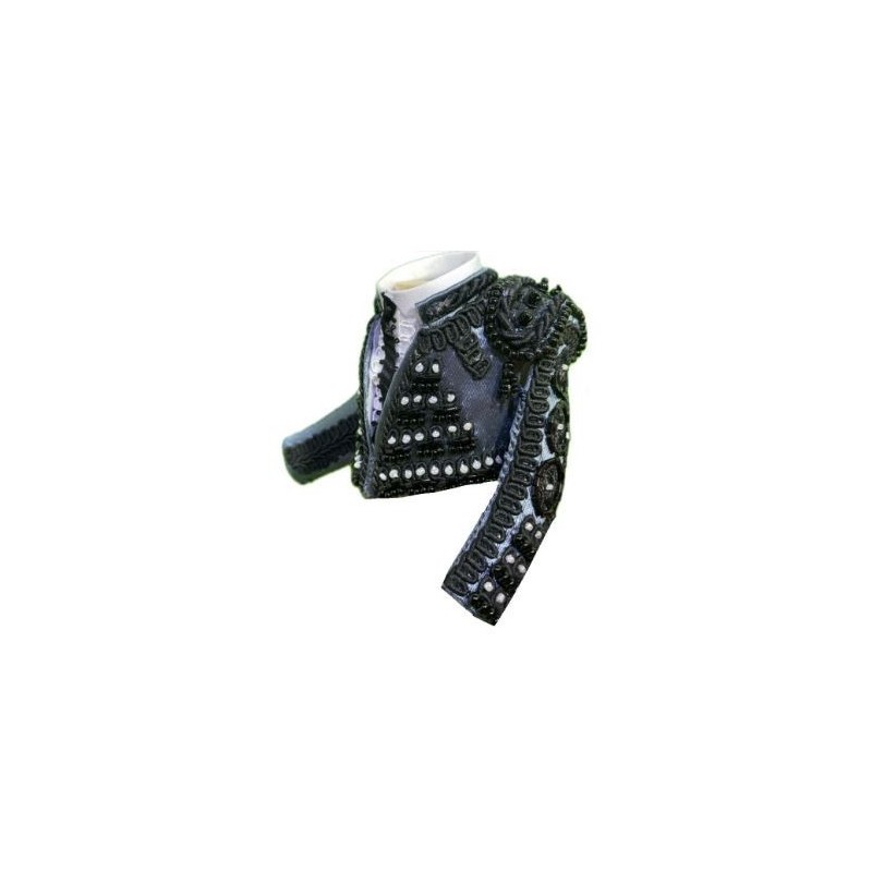 CHAQUETILLA TORERO MINI GRIS MARENGO Y AZABACHE