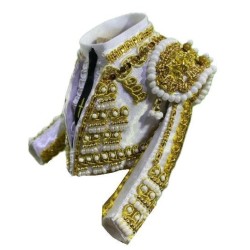 CHAQUETILLA TORERO MINI BLANCO Y ORO 2