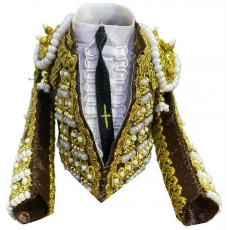 CHAQUETILLA TORERO MINI TABACO Y ORO