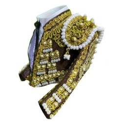 CHAQUETILLA TORERO MINI TABACO Y ORO 2