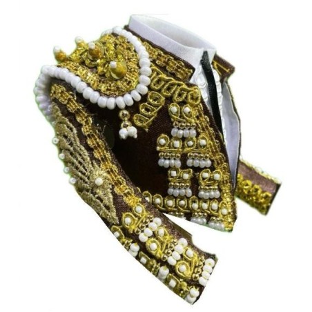 CHAQUETILLA TORERO MINI TABACO Y ORO