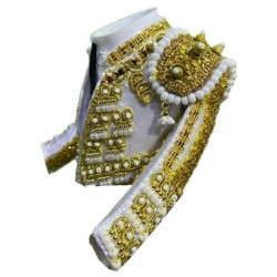 CHAQUETILLA TORERO MINI BLANCO Y ORO 2