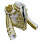 CHAQUETILLA TORERO MINI BLANCO Y ORO