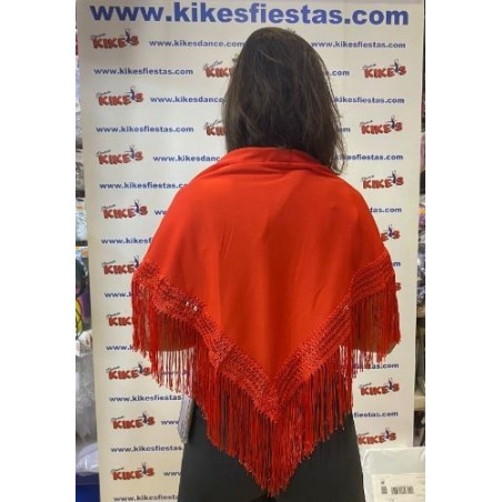 MANTÓN PICO FLAMENCO LISO PEQUEÑO