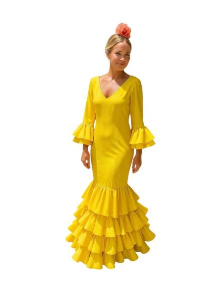 VESTIDO FLAMENCA AMARILLO