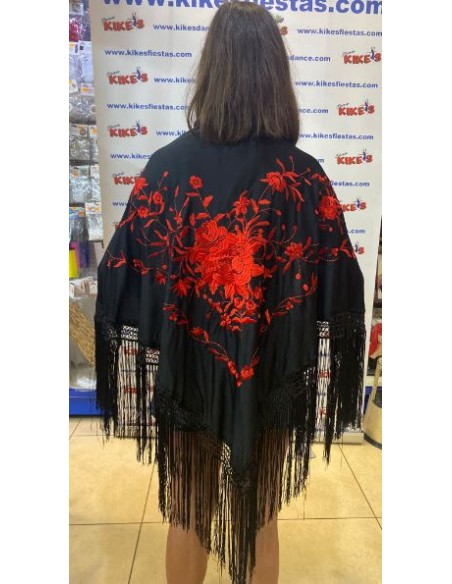 MANTÓN FLAMENCA BORDADO FLORES