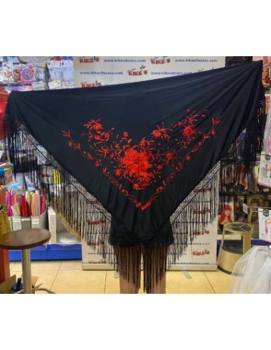 MANTÓN FLAMENCA BORDADO FLORES