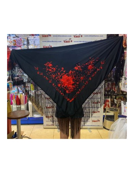 MANTÓN FLAMENCA BORDADO FLORES