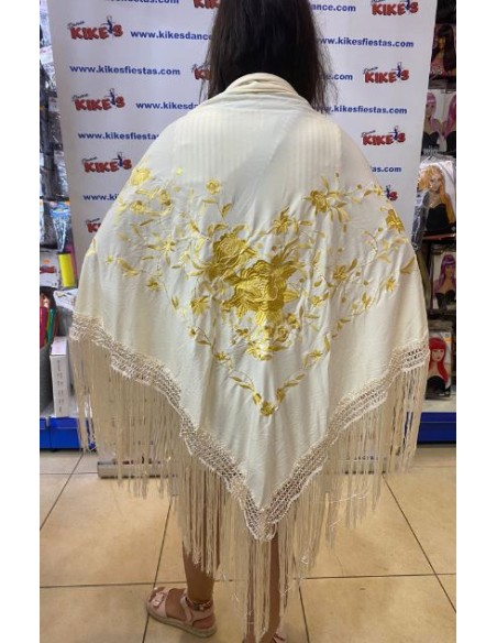 MANTÓN FLAMENCA BORDADO FLORES