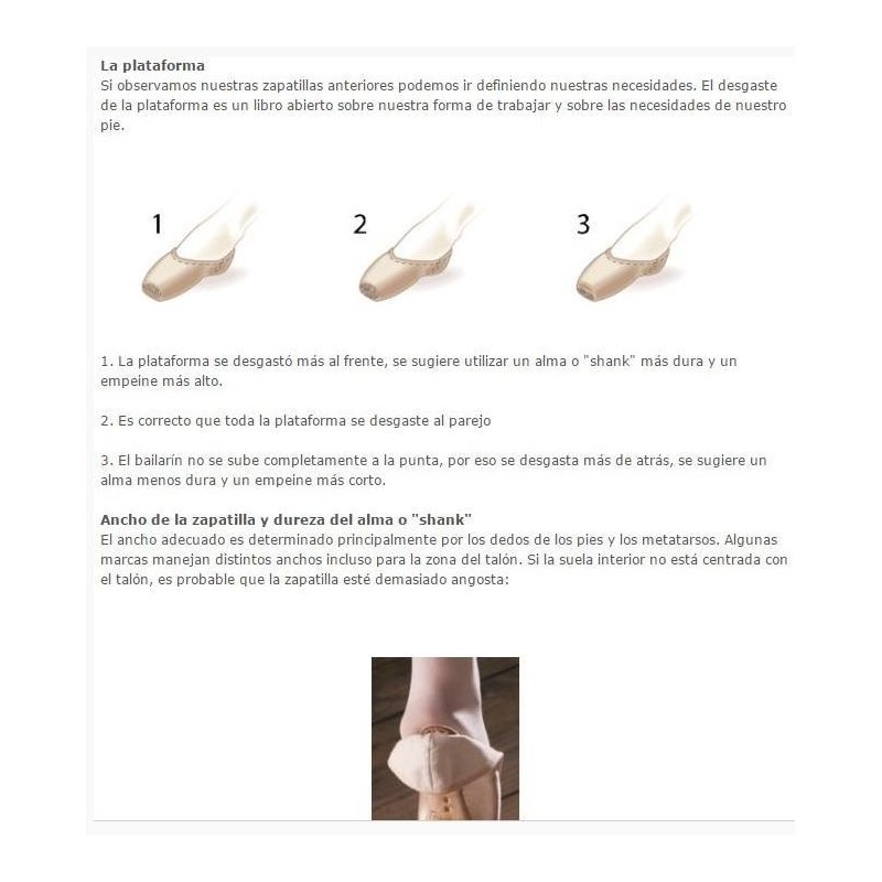 PUNTAS DUREZA ALTA Y EMPEINE ANCHO MEDIO