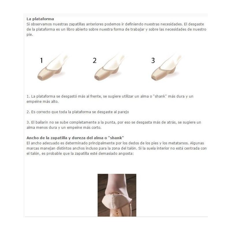 PUNTAS DUREZA ALTA Y EMPEINE ANCHO