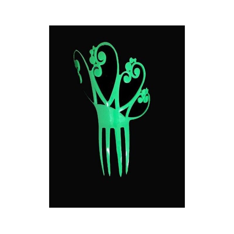 PEINETA FLORES ACETATO GRANDE