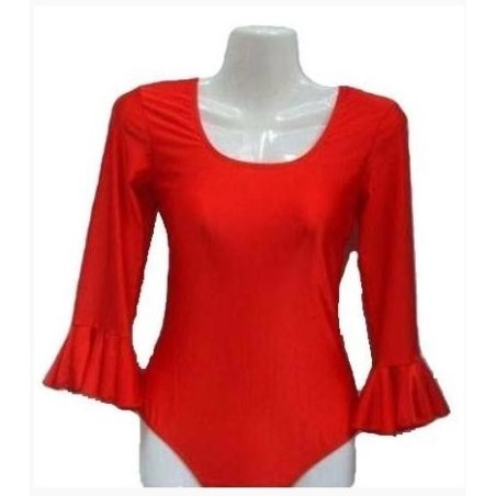 MAILLOT FLAMENCO MEDIA MANGA CON VOLANTE INFANTIL