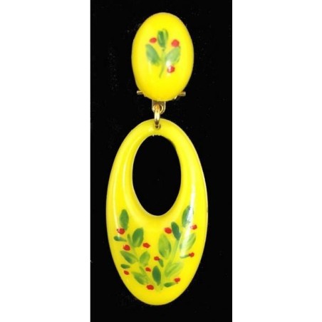 PENDIENTES FLAMENCA OVALADOS FLORES