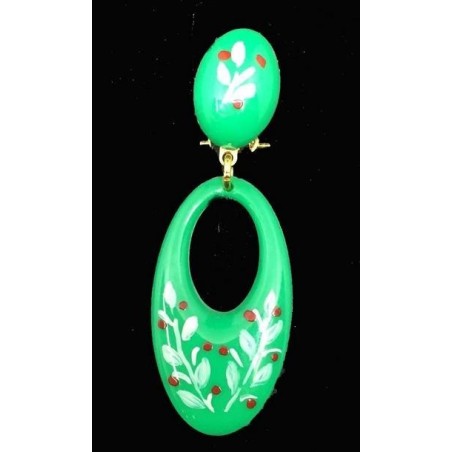 PENDIENTES FLAMENCA OVALADOS FLORES