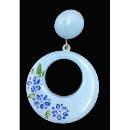 PENDIENTES FLAMENCA AROS GRANDES FLORES