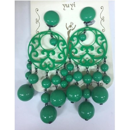 PENDIENTES FLAMENCO ACETATO  MUJER LARGOS