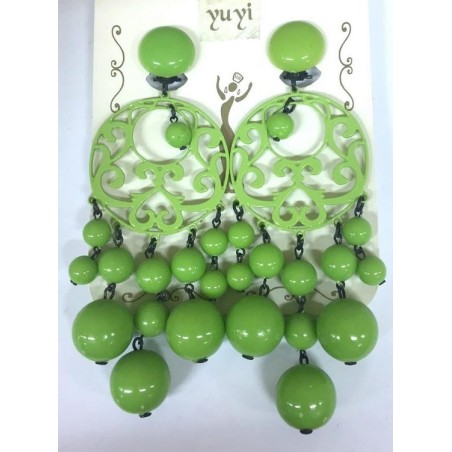 PENDIENTES FLAMENCO ACETATO  MUJER LARGOS