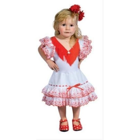 VESTIDO FLAMENCA BEBÉ BORDADO