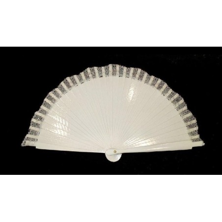 ABANICO MADERA PUNTILLA